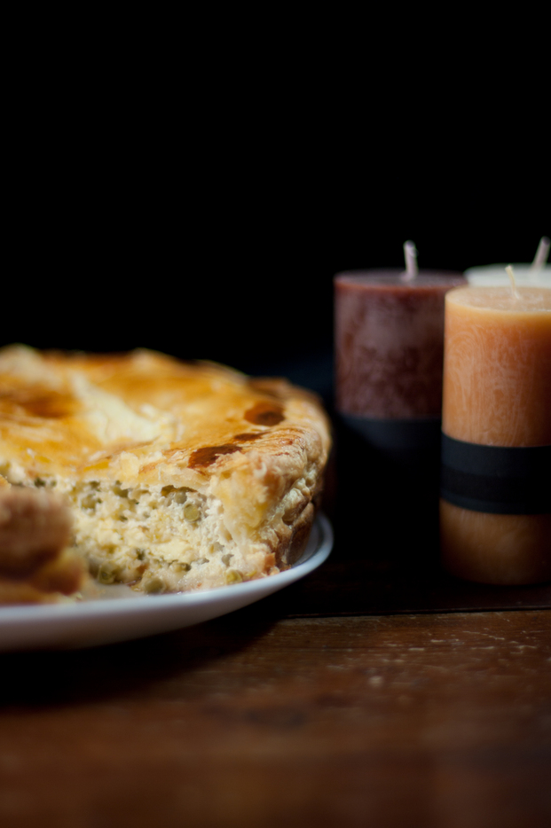 [fr]Tourte aux petits pois [ru]Круглый пирог в зеленом горошке