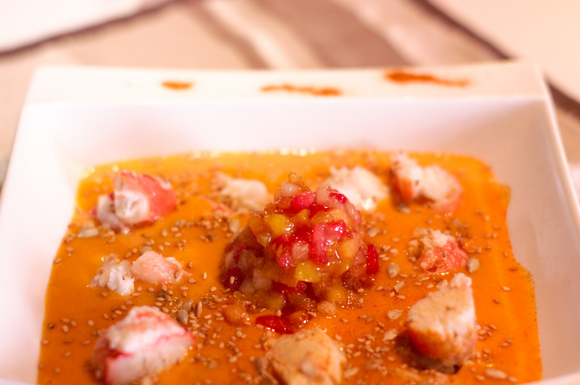 [fr]Gazpacho de fruits au crabe[ru]Gazpacho плодов в крабе